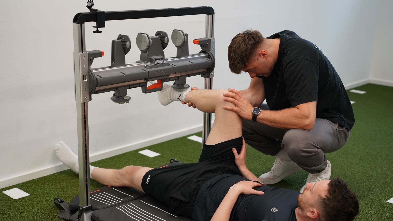 Isometrische Kraftmessung am Knie im VALD ForceFrame